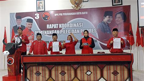 Dpc Pdi P Kota Batu Gelar Rakor Pemenangan Pileg Dan Pilpres