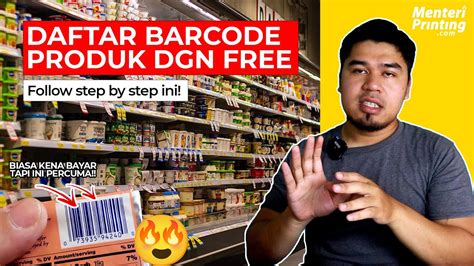 Cara Daftar Barcode Produk Secara Percuma Youtube