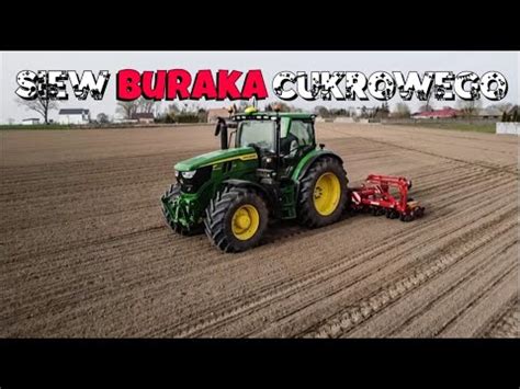 Siew Buraka Cukrowego John Deere 6R 155 Grimme Matrix 1200 OPIS