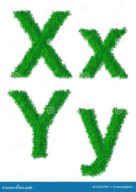 Green Grass Alphabet Stock Vector Illustration Of Natural 32257991