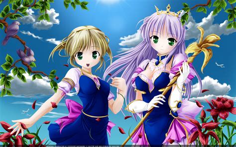 2girls Bekkankou Third Party Edit Vector Yoake Mae Yori Ruri Iro Na