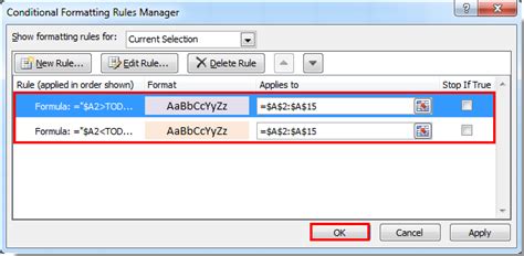 How To Conditional Format Dates Less Than Greater Than Today In Excel