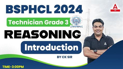 BSPHCL Technician Grade 3 2024 BSPHCL Reasoning Class Introduction