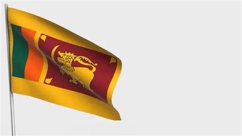 Sri Lanka Waving Flag Animation On Flagp Stock Video Pond