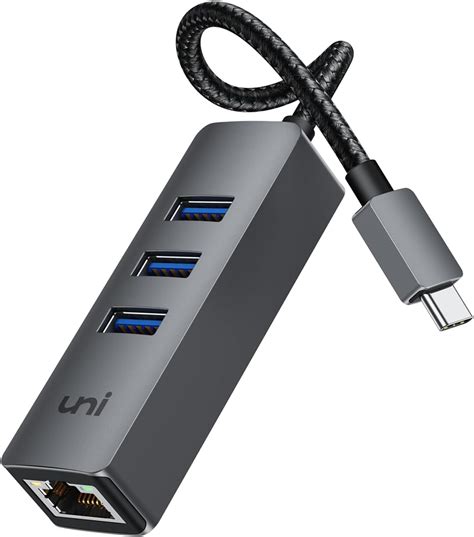 Uni Usb C To Ethernet Adapter Slim Usb C Hub With High Speed Rj