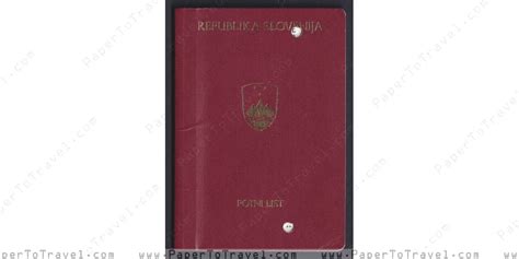 Front Cover Slovenia Passport 2002 — 2012