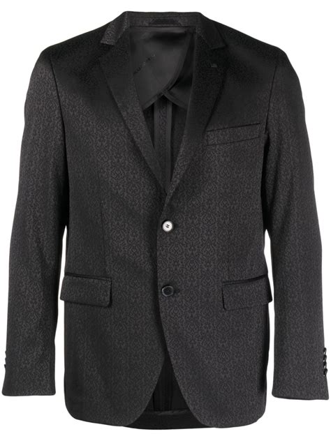 Karl Lagerfeld Sign Patterned Single Breasted Blazer Farfetch