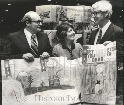 Optomistrist Dr Clyde Echols And Others With Winning Posters 1976