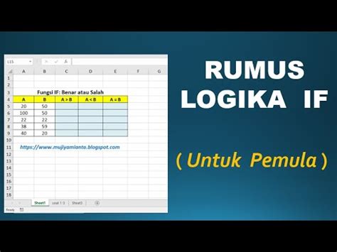 Mengenal Dasar Fungsi Logika IF Pada Microsoft Excel Видео