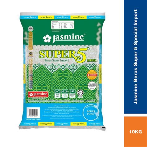 Beras Jasmine Super 5 Special Import 10kg Lazada