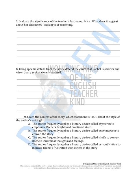 Eleven By Sandra Cisneros Close Reading Worksheet Made By Teachers