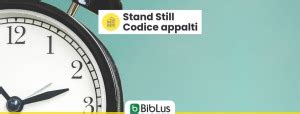 Stand Still Nuovo Codice Appalti 2023 BibLus