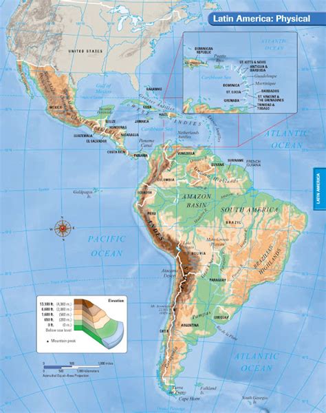 Geography Physical Maps Of America