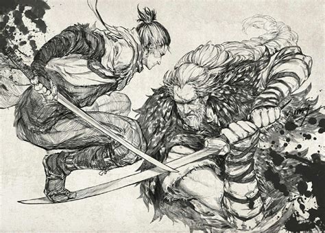 Sekiro Dark Souls Art Samurai Art Dark Drawings