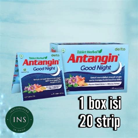 Jual Antangin Tablet Herbal Good Night Box Isi Strips Shopee