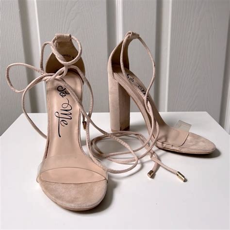 So Me Shoes Clear Heels So Me In Nude Color Poshmark
