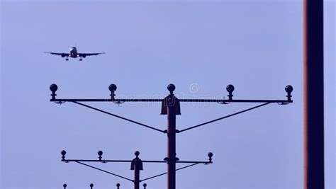 Runway lights stock image. Image of light, airport, landing - 111882419