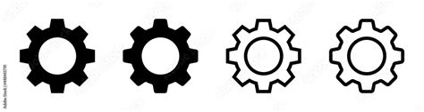 Gear Or Cog Icon Set Settings Icons Set Of Gear Icons For Settings