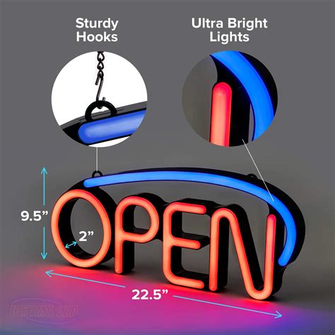 Buy Ultima Led Neon Open Sign For Business Premium Lighted Sign Open