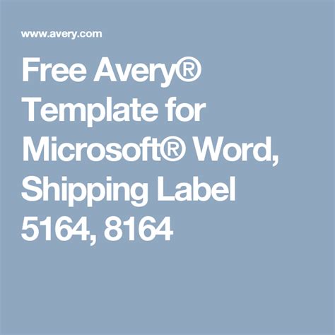 Free Templates For Avery Labels 5164 Luliroom