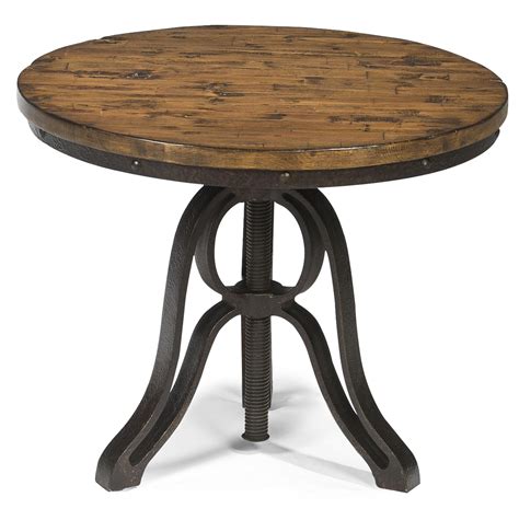 Large Round End Table With Storage Round End Tables Wooden Accent