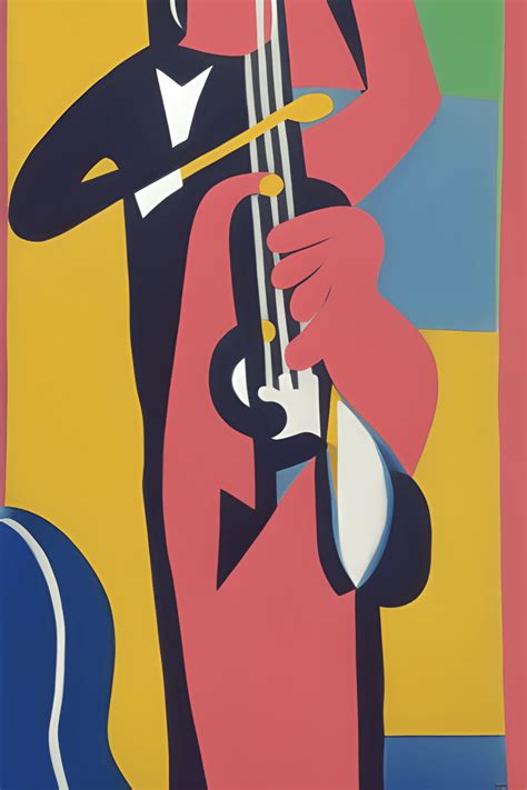 PAPER CUT Jazz Man HENRI MATISSE POSTER · Creative Fabrica