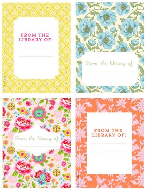 14 Best Bookplate Labels Book Label Templates Images On Pinterest