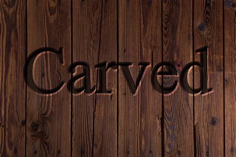 carved phsh effect  ater imber