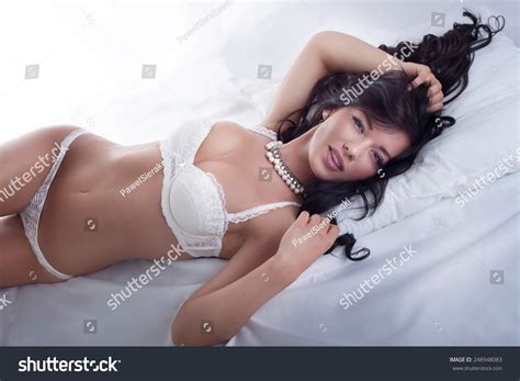 Sexy Brunette Woman Perfect Body Posing Stock Photo Shutterstock