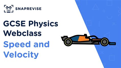 Gcse Physics Speed And Velocity Revision Webclass Youtube