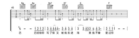 陷阱吉他谱原版歌曲简单c调弹唱教学六线谱指弹简谱8张图 吉他简谱 吉他世界