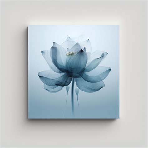 Cuadro Decorativo Lotus X Ray Con Acuarela Y Equilibrio Visual En Canva