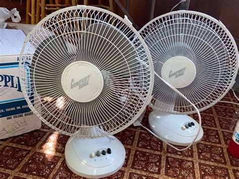 (2) SMALL OSCILLATING FANS - McLaughlin Auctioneers, LLC- mc-bid.com