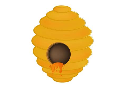 Beehive Clipart. Beehive with honey 13266254 Vector Art at Vecteezy