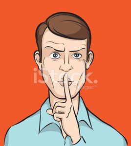 Man With Finger On Lips Stock Clipart Royalty Free Freeimages