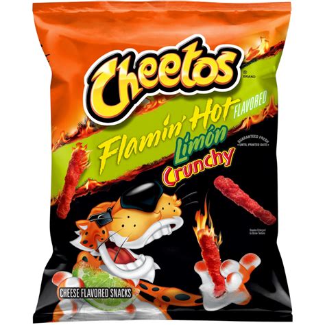 Cheetos Crunchy Flamin Hot Limón And Cheese Big Bag 8oz 226 8g