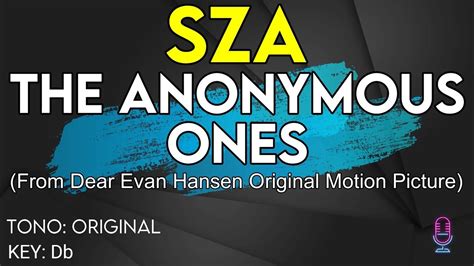 Sza The Anonymous Ones From Dear Evan Hansen Karaoke Instrumental