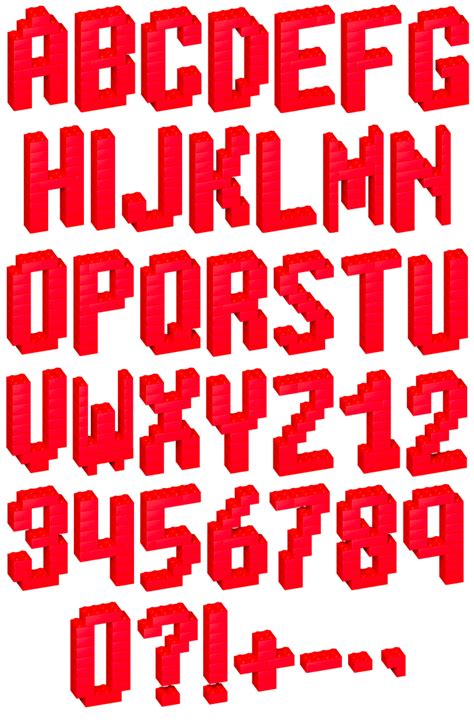 Lego Red Font - Handmadefont