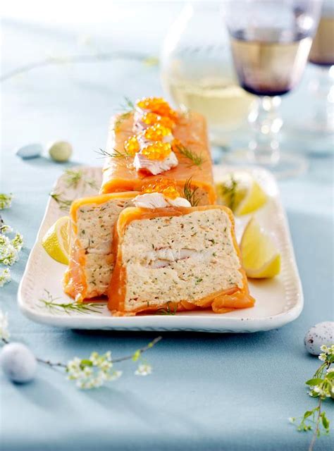 Lachs Terrine Mit Forellenfilets Dill Und Forellenkaviar Rezept Lecker