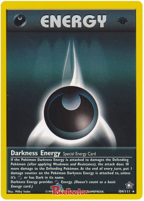 Darkness Energy Neo Genesis Pokemon Card