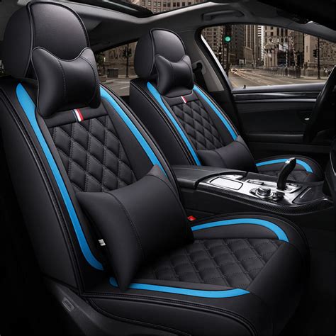 Breathable Pu Leather Anti Slip Backing Car Seat Cover Cushion 5 Seats