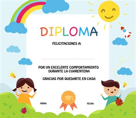 Diplomas De Buen Comportamiento Para Lo Ni Os Que Se Han Portado Bi N