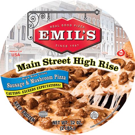 Emil S Hi Rise Sausage Mushroom Pizza Multiserve Pizza Festival