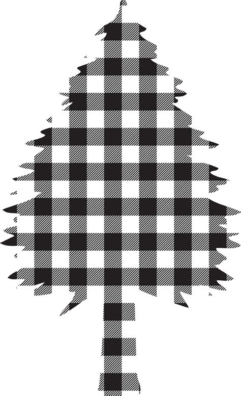 Free Buffalo Plaid Christmas Tree Ornaments ClipArt 12981520 PNG With