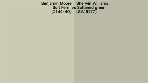 Benjamin Moore Soft Fern 2144 40 Vs Sherwin Williams Softened Green