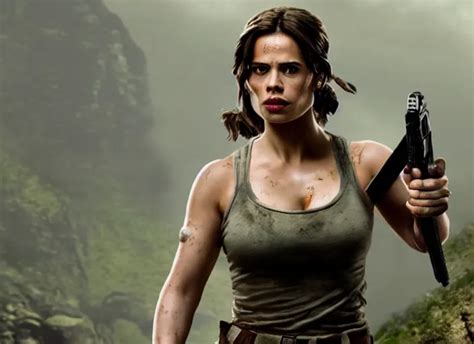 KREA Film Still Of Hayley Atwell As Lara Croft In New Tomb