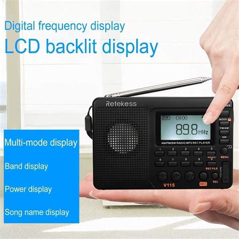 Buy Retekess V Digital Am Fm Radio Portable Shortwave Radio