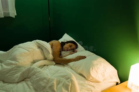 Woman Sleeping Without Her Husband Stock Image Image Of Enjoying Sleeping 232131757