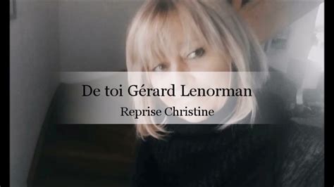 De Toi Gerard Lenorman Et Maurane Reprise Christine YouTube