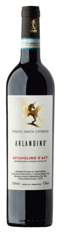 Grignolino D Asti DOC Arlandino Anggur Merah Tenuta Santa Caterina 0